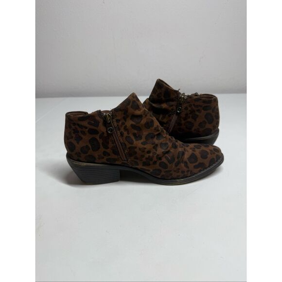 Blowfish Malibu Leopard Canvas Print Comfort  Booties Woman's Size 6 See Notes - Picture 11 of 16